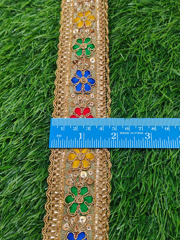 Golden Zari Lace for Saree