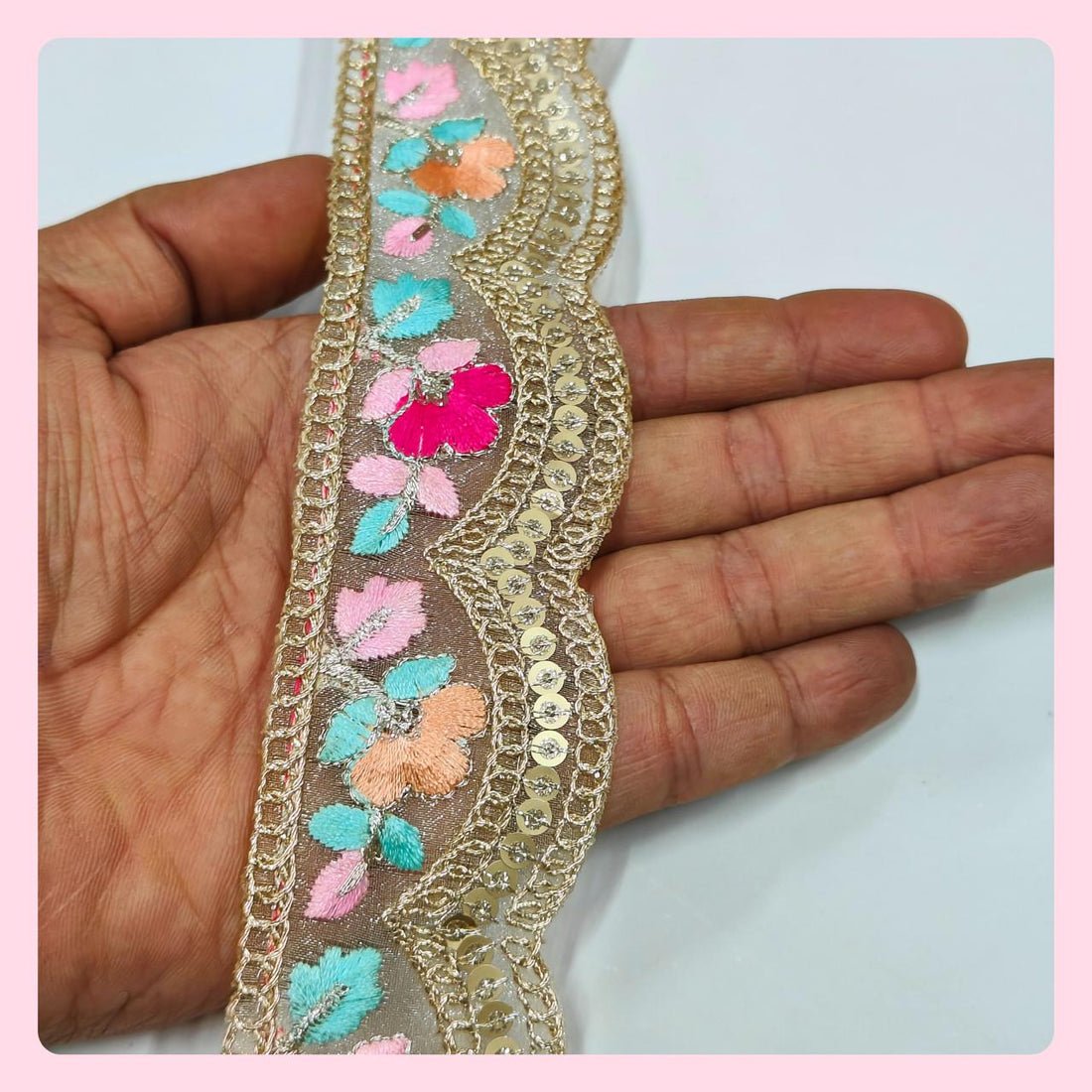 Pastel color Lace for Saree