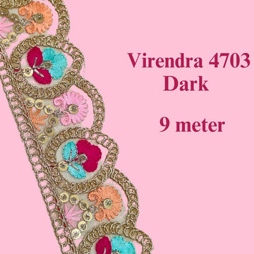 Multicolor Border Lace for Sarees