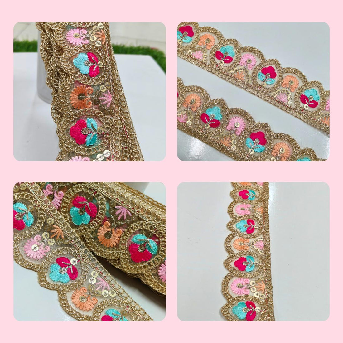 Multicolor Border Lace for Sarees